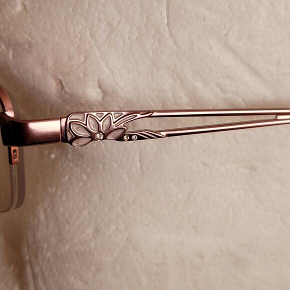 Marchon Eyeglass Frames Tres Jolie 171 601 Blush 54x16x135 Half Rim - Picture 6 of 15